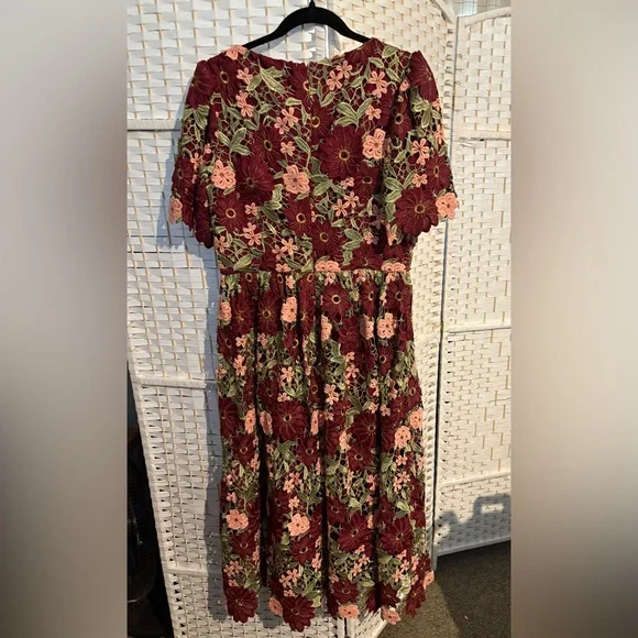 NWT JessaKae Flower Waltz Midi Dress - Picture 4 of 10